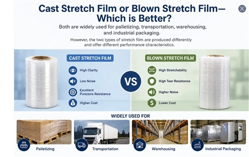 Cast Vs Blown Stretch Film: Hver er munurinn og hvaða ættir þú að velja?